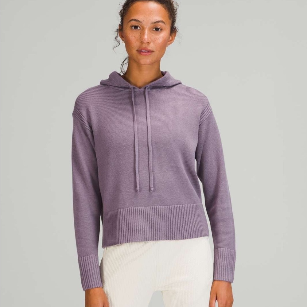 Lululemon Double Knit Sweater Hoodie dusty lavender purple LW3EIES sz S